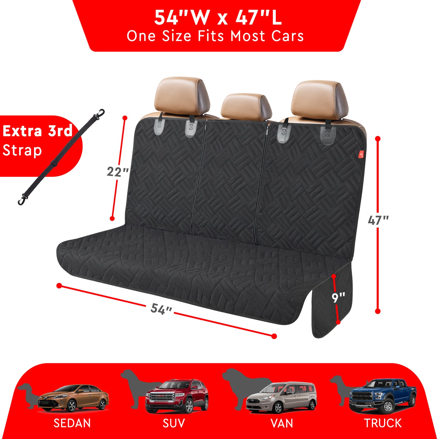 H Helteko Seat Back Cover for Bench Seats